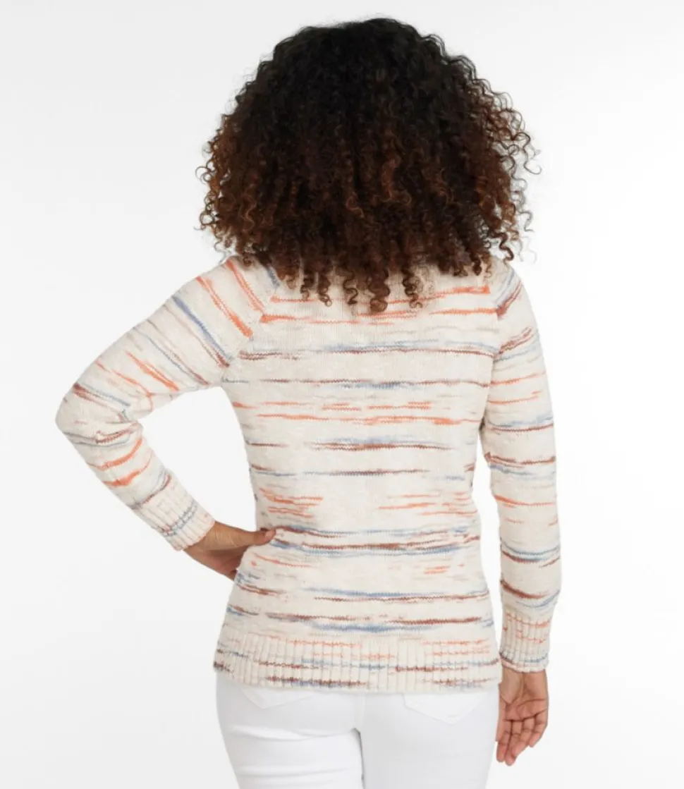 Shop L.L.Bean "Women's Cotton Ragg Sweater, Funnelneck Pullover Space-Dye"