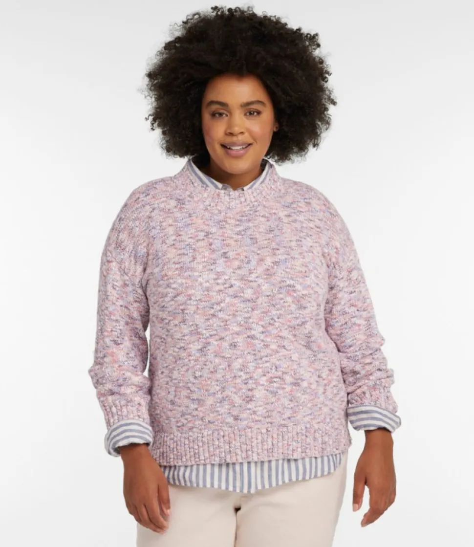 Outlet L.L.Bean "Women's Cotton Ragg Sweater, Crewneck Space-Dye"