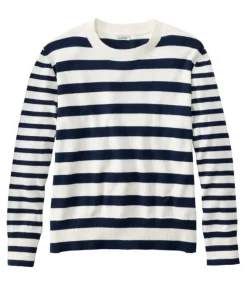 Store L.L.Bean "Women's Cotton/Cashmere Sweater, Crewneck Stripe"