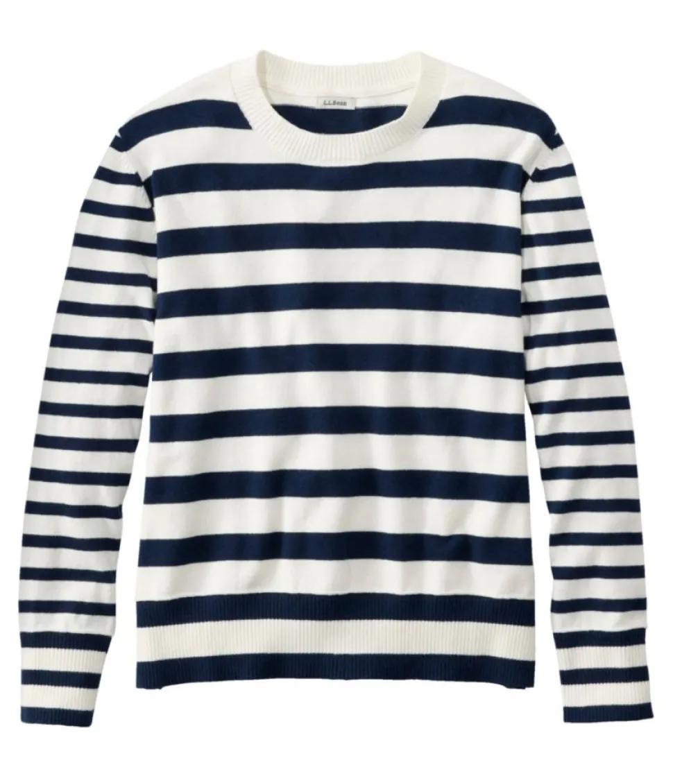 Store L.L.Bean "Women's Cotton/Cashmere Sweater, Crewneck Stripe"