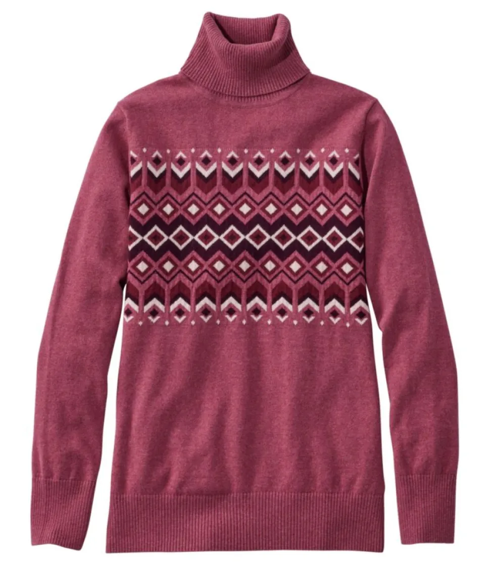 Store L.L.Bean "Women's Cotton/Cashmere Sweater, Turtleneck Intarsia"