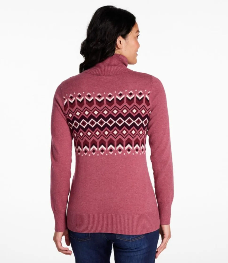 Store L.L.Bean "Women's Cotton/Cashmere Sweater, Turtleneck Intarsia"