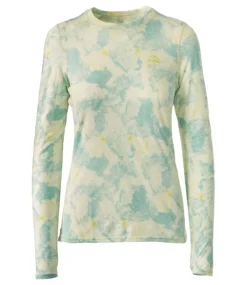 Online L.L.Bean "Women's Cresta Utralight 150 Crew Top, Print" SeaSaltCamo