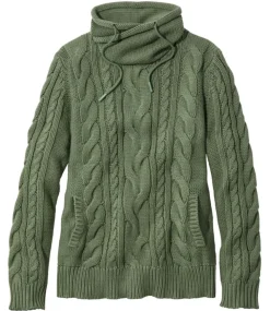 Clearance L.L.Bean "Women's Double L® Mixed-Cable Sweater, Funnelneck"
