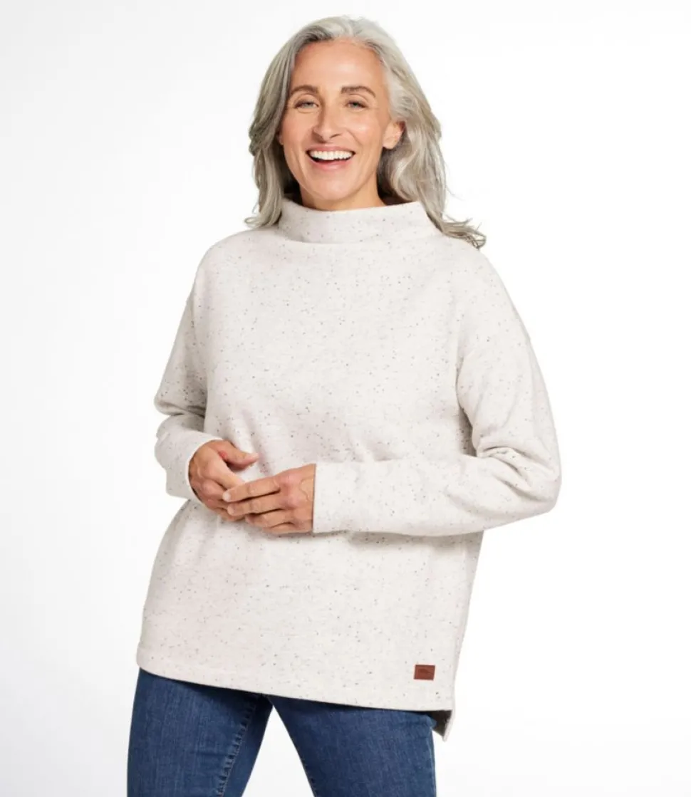 New L.L.Bean "Women's Double L Soft Donegal Sweatshirt, Funnelneck"