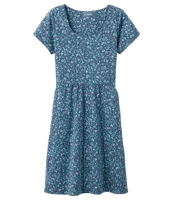 Best Sale L.L.Bean "Women's Easy Cotton Fit-and-Flare Dress, Pattern"