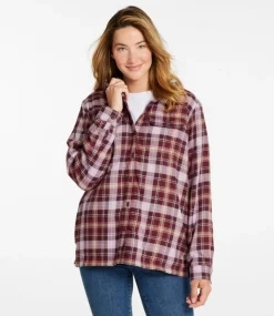 Flash Sale L.L.Bean "Women's Fleece-Lined Flannel Hoodie, Plaid"