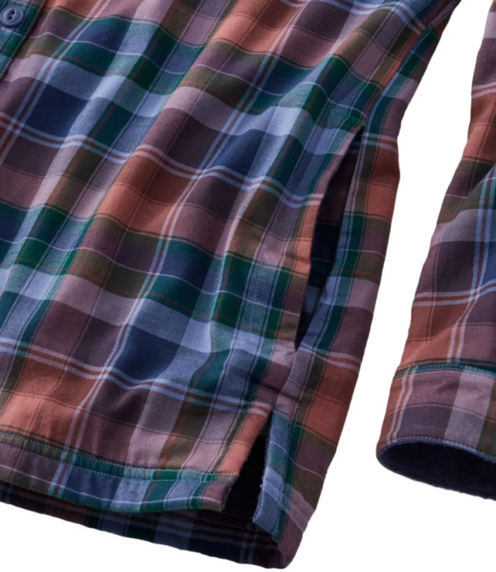 Flash Sale L.L.Bean "Women's Fleece-Lined Flannel Hoodie, Plaid"