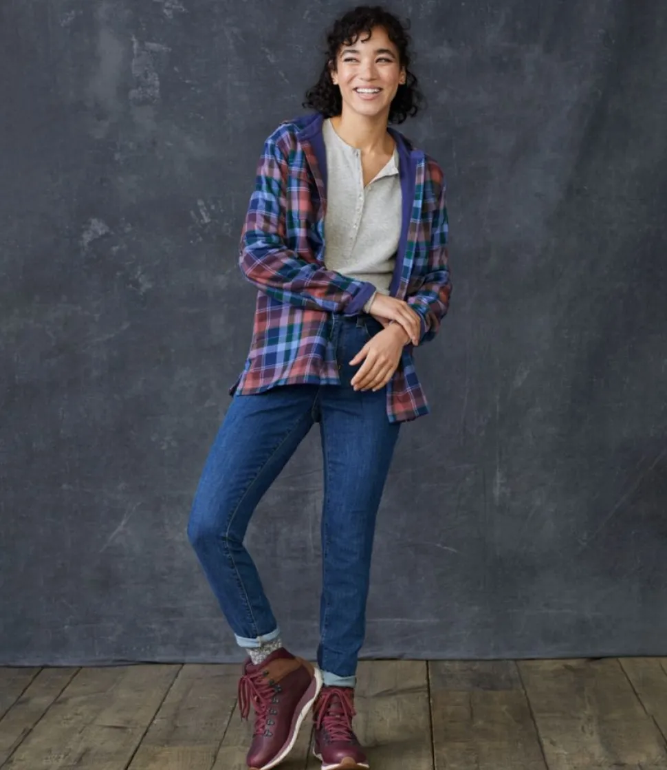 Flash Sale L.L.Bean "Women's Fleece-Lined Flannel Hoodie, Plaid"