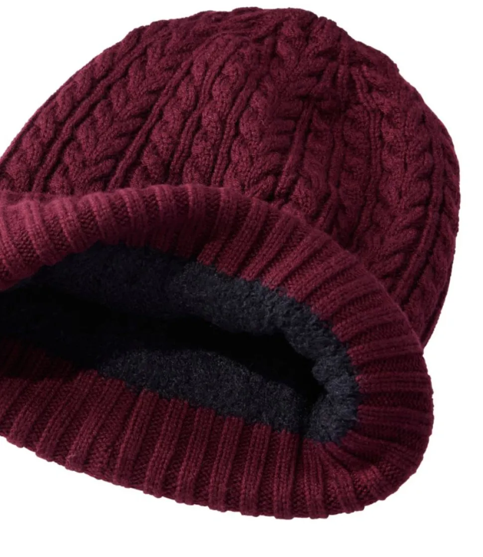 Discount L.L.Bean "Women's Heritage Cable Gift Set" Bordeaux
