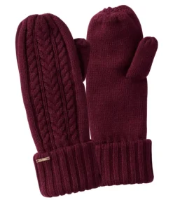 Discount L.L.Bean "Women's Heritage Cable Mittens"