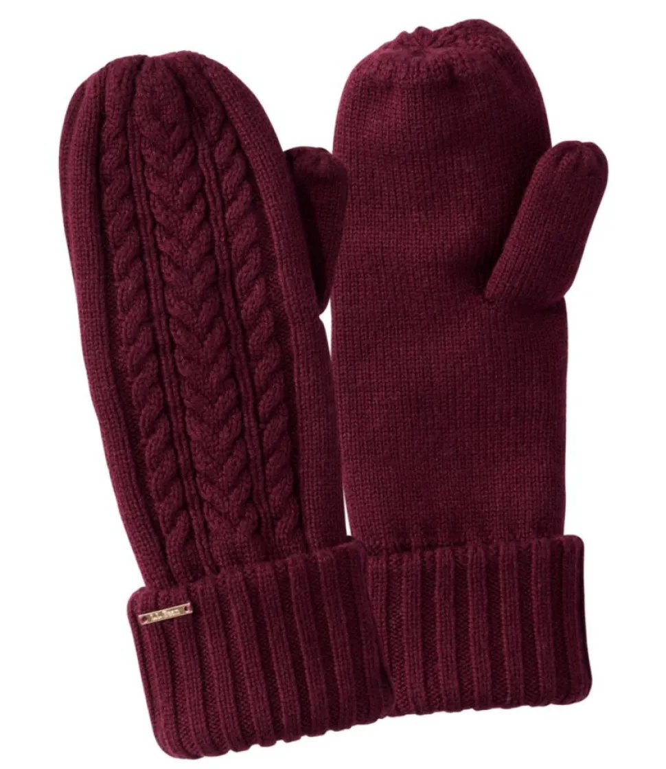 Discount L.L.Bean "Women's Heritage Cable Mittens"
