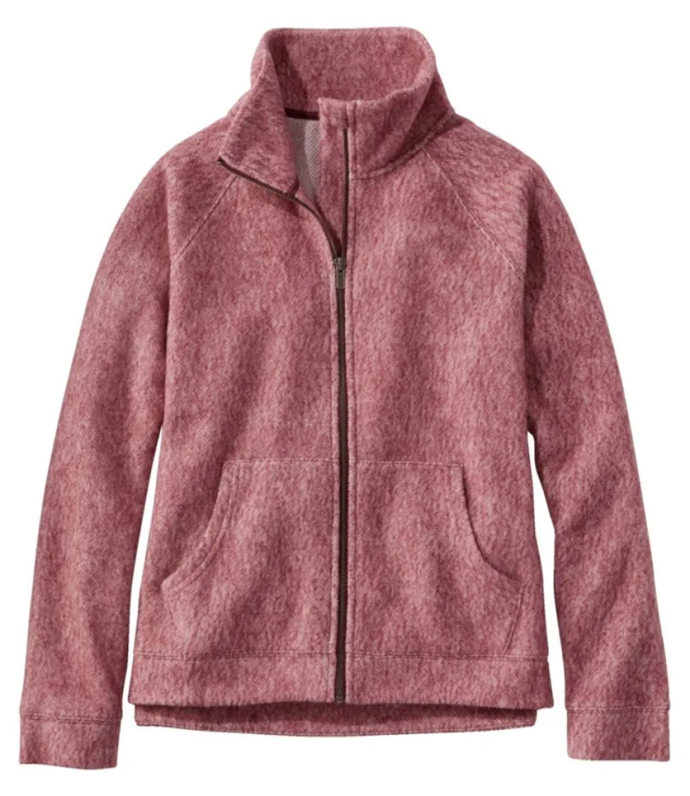 Online L.L.Bean "Women's Heritage Marled Fleece, Zip Cardigan"