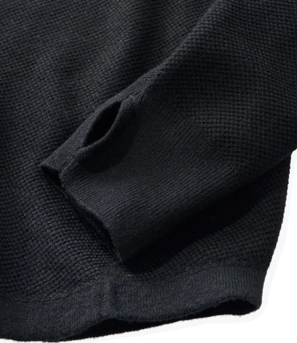 Shop L.L.Bean "Women's Honeycomb Merino Wool-Blend Sweater, Quarter-Zip"