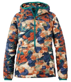 Outlet L.L.Bean "Women's Katahdin Insulated Pullover, Print" WarmTealCamo