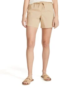 Cheap L.L.Bean "Women's Lakewashed Dock Shorts, Mid-Rise" Boulder