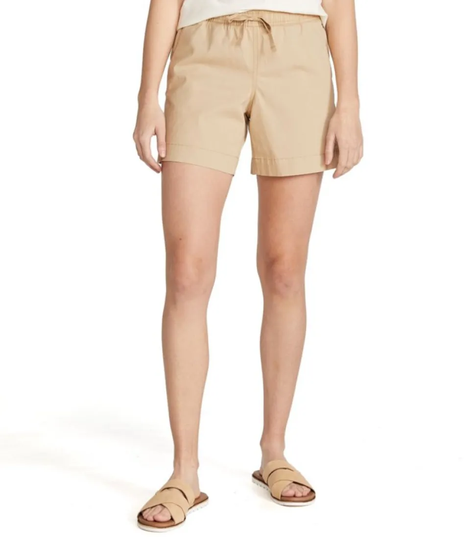 Cheap L.L.Bean "Women's Lakewashed Dock Shorts, Mid-Rise" Boulder
