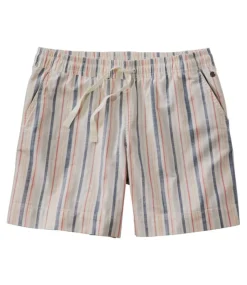 Cheap L.L.Bean "Women's Lakewashed Dock Shorts, Mid-Rise Stripe" SailclothMultiStripe