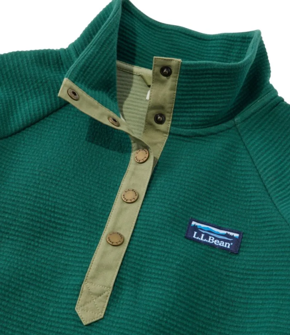 New L.L.Bean "Women's Lakewashed Double-Knit Quarter-Snap"