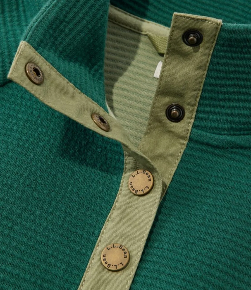 New L.L.Bean "Women's Lakewashed Double-Knit Quarter-Snap"