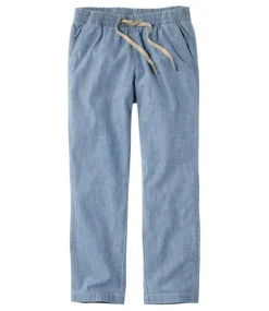 Clearance L.L.Bean "Women's Lakewashed Pull-On Chinos, Mid-Rise Chambray Ankle Pants"