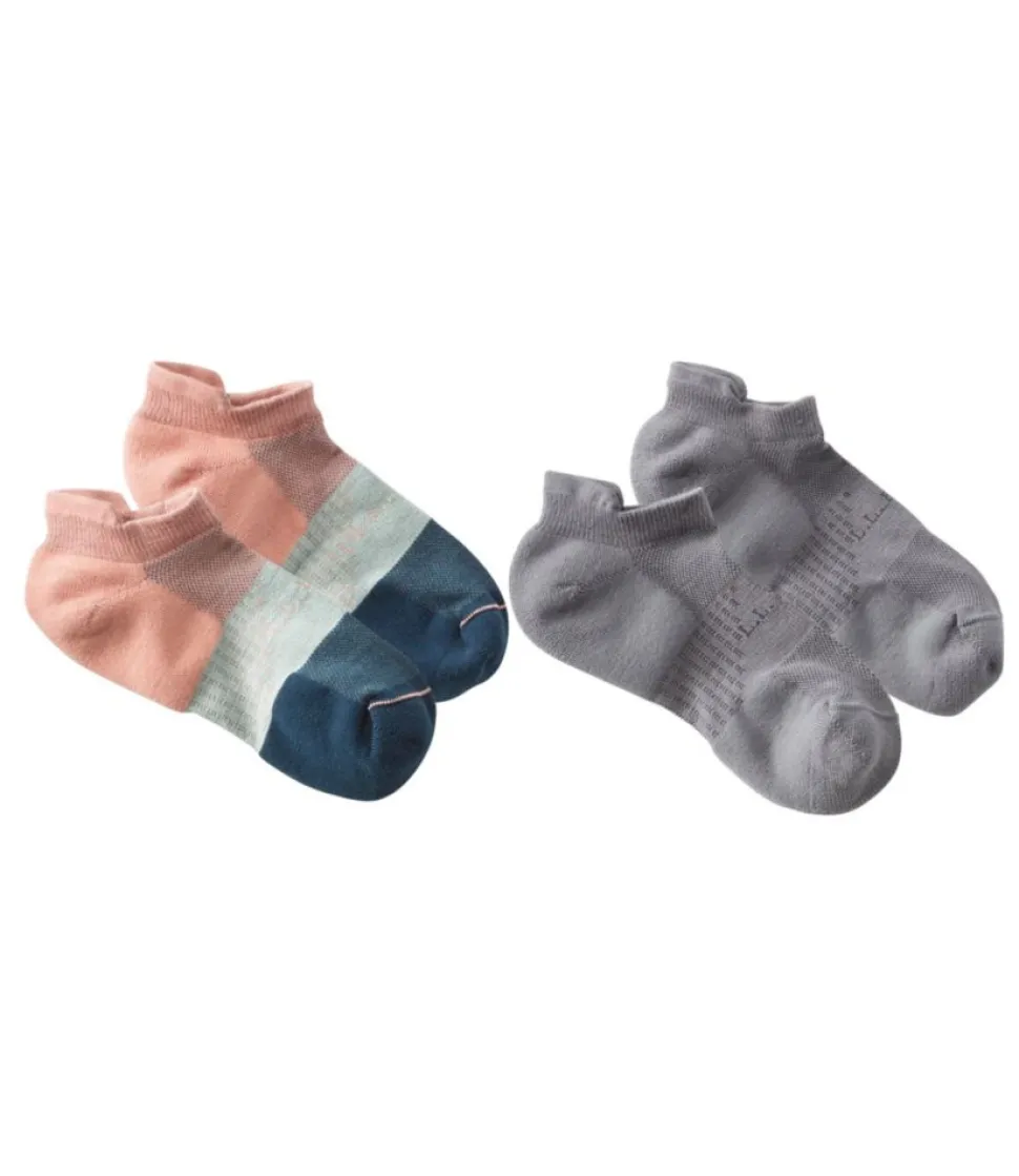 Hot L.L.Bean "Women's Athletic Socks, Two-Pack" Twilight+Graphite