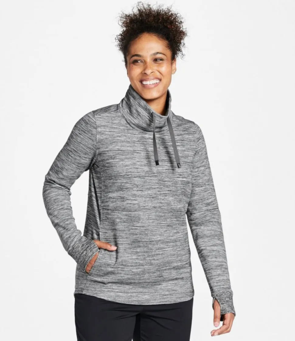 New L.L.Bean "Women's Cozy Mixed-Knit Pullover, Marled" LightGrayMarl
