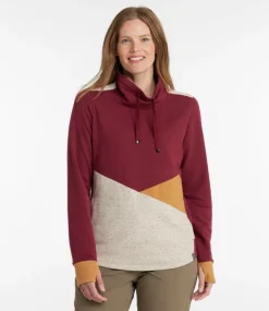 Outlet L.L.Bean "Women's Cozy Mixed-Knit Pullover, Colorblock"