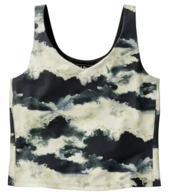 Sale L.L.Bean "Women's Everyday Performance Tank, Cropped Print" MidnightBlackCloud
