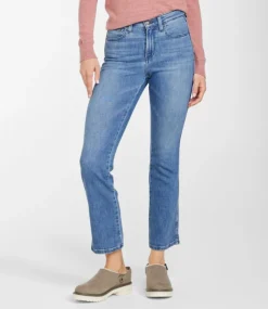 Clearance L.L.Bean "Women's Everyday Stretch Jeans, High-Rise Mini Bootcut Ankle"