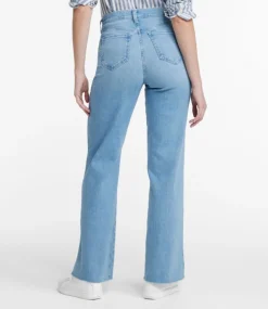Fashion L.L.Bean "Women's Everyday Stretch Jeans, High-Rise Relaxed Wide-Leg"