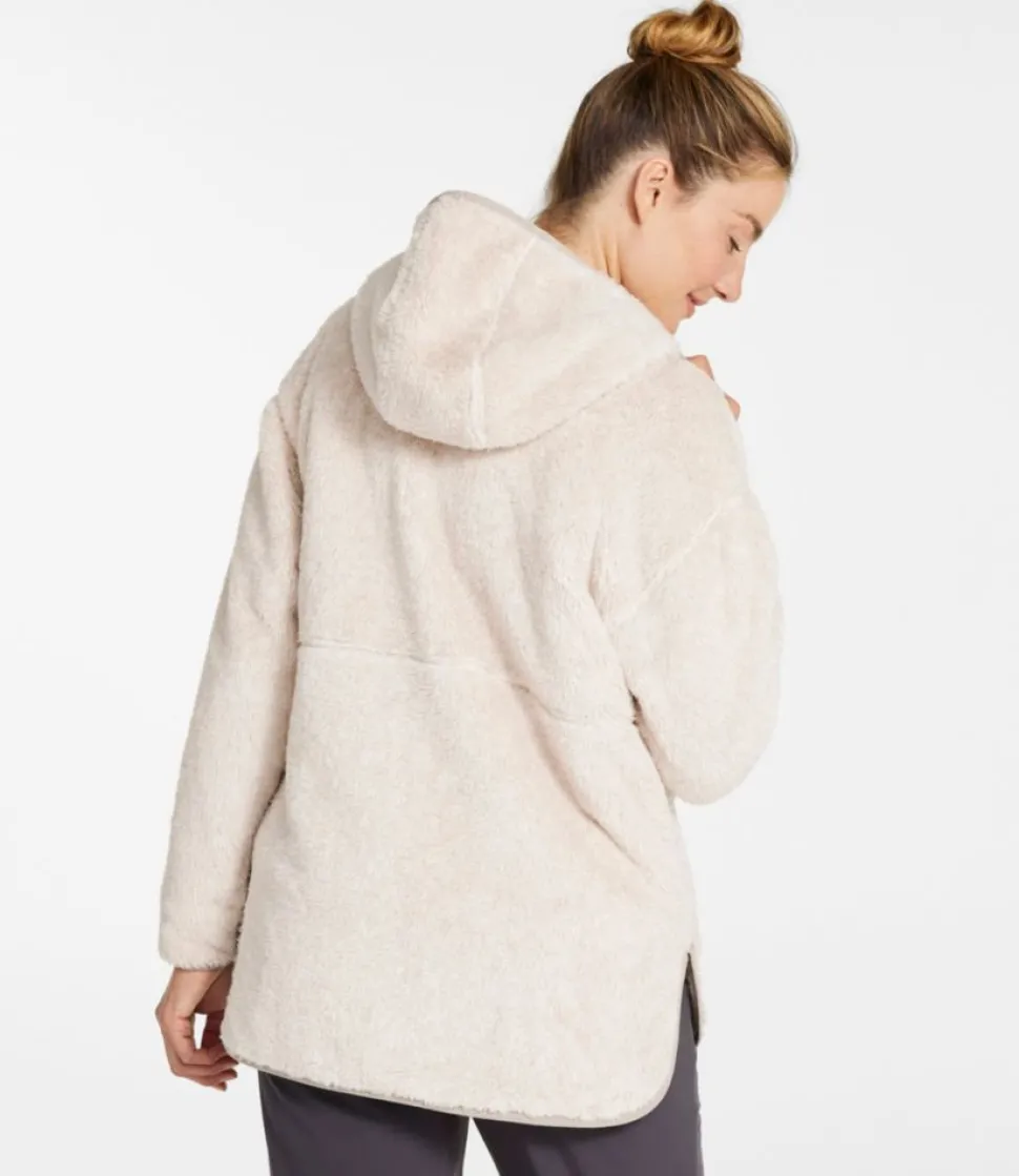 Hot L.L.Bean "Women's Hi-Pile Fleece Jacket, Long Hooded"