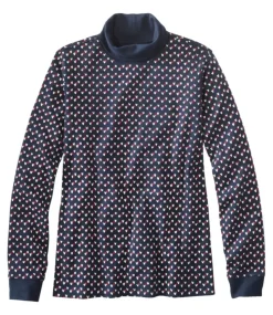 Shop L.L.Bean "Women's Interlock Turtleneck, Long-Sleeve Print"