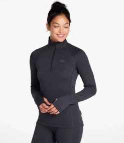 Clearance L.L.Bean "Women's Midweight Base Layer Crew Top, 1/4 Zip"