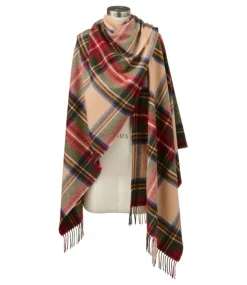 New L.L.Bean "Women's Poncho Scarf, Plaid"