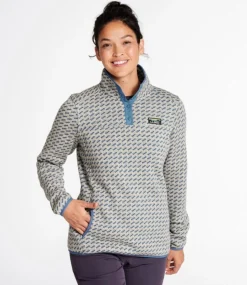 Cheap L.L.Bean "Women's Sweater Fleece Pullover, Print"