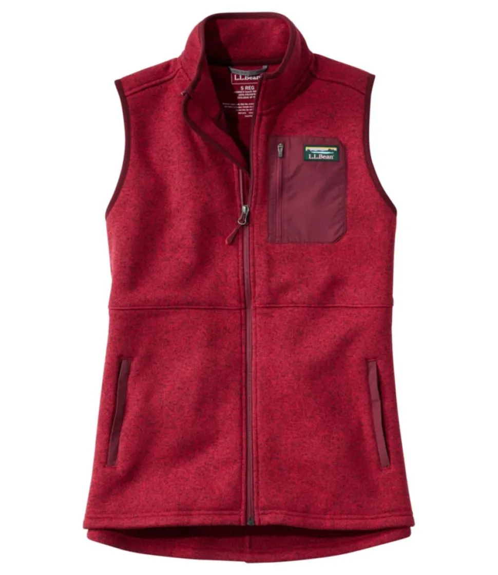 Discount L.L.Bean "Women's Sweater Fleece Long Vest"