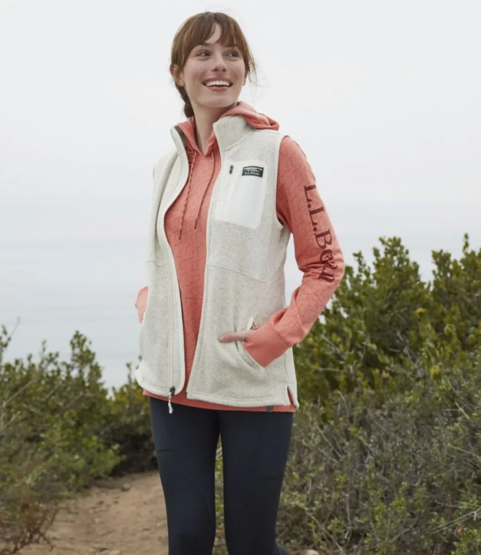 Discount L.L.Bean "Women's Sweater Fleece Long Vest"