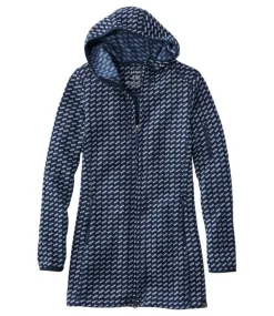 Outlet L.L.Bean "Women's Sweater Fleece Coat, Print" NavyBirdseye