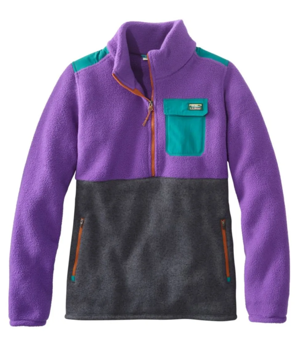 Clearance L.L.Bean "Women's Sweater Fleece Sherpa Hybrid Pullover"