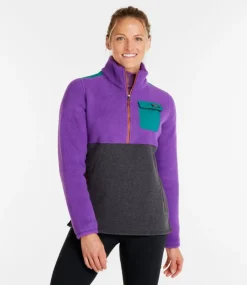 Clearance L.L.Bean "Women's Sweater Fleece Sherpa Hybrid Pullover"