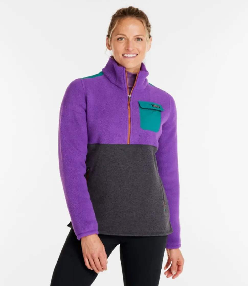 Clearance L.L.Bean "Women's Sweater Fleece Sherpa Hybrid Pullover"