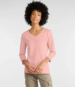 Cheap L.L.Bean "Women's V-Neck, Three-Quarter-Sleeve"