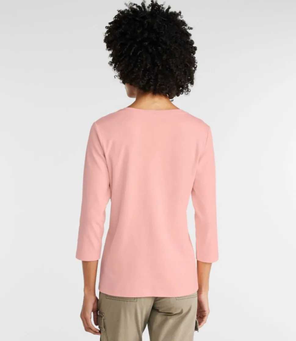 Cheap L.L.Bean "Women's V-Neck, Three-Quarter-Sleeve"