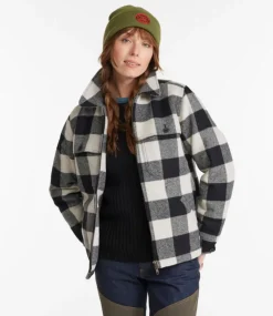 Best L.L.Bean "Women's Maine Guide Zip Front Jac-Shirt with Primaloft, Plaid"