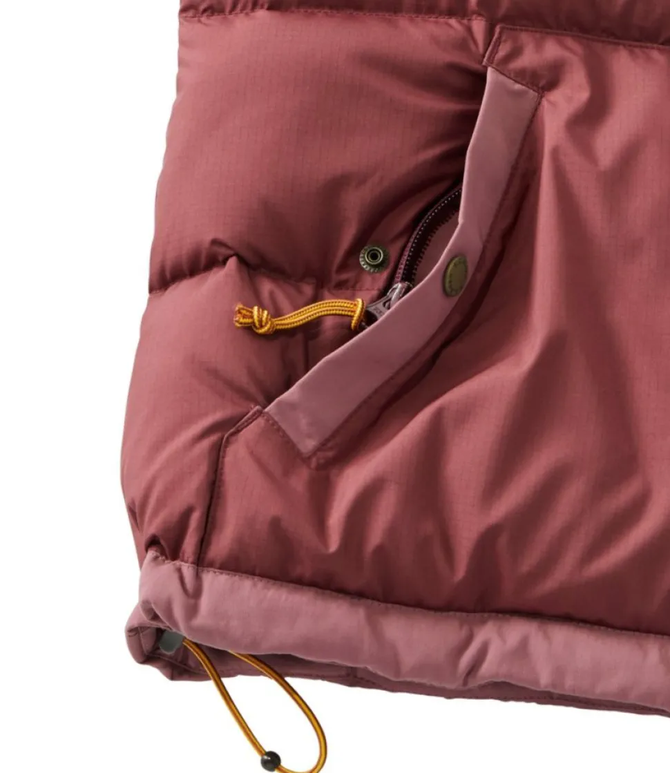 Fashion L.L.Bean "Women's Mountain Classic Down Vest, Colorblock" Burgundy/LightRosewood