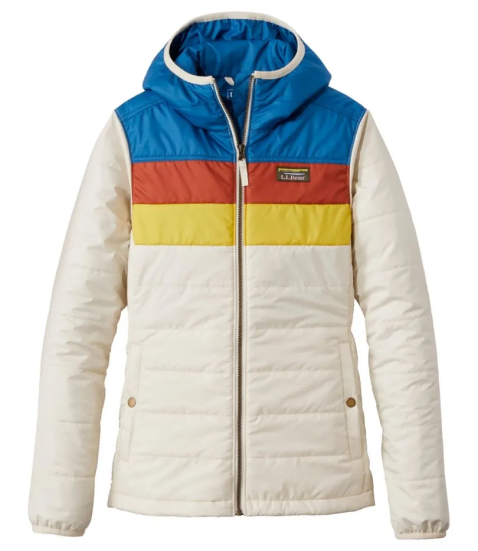 Cheap L.L.Bean "Women's Mountain Classic Puffer Hooded Jacket, Colorblock"