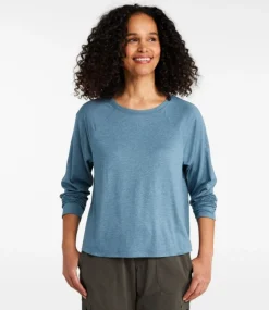 Cheap L.L.Bean "Women's Movement Essential Tee, Long-Sleeve Cropped"