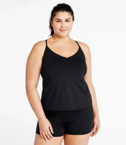 Best L.L.Bean "Women's New Currents Swimwear, V-Neck Tankini Top" Black