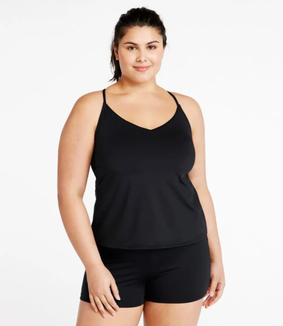 Best L.L.Bean "Women's New Currents Swimwear, V-Neck Tankini Top" Black